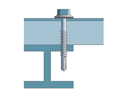 Vis charpente metal - RAL 8012 (100pc)