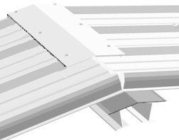 Nok plat NCN4 - L 2100 mm RAL8012