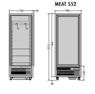 Huur Vleeskast MEAT 552 zwart (AMEAT552)