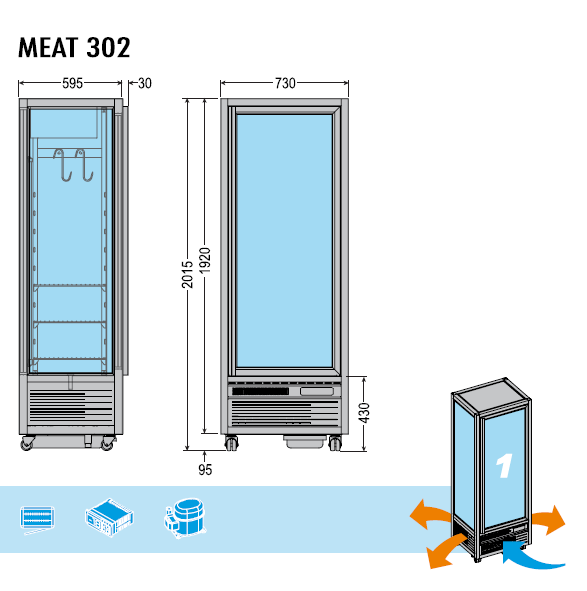 Armoire à viande MEAT 302 noir