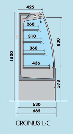 Wandkoelmeubel D65 CRONUS L 200